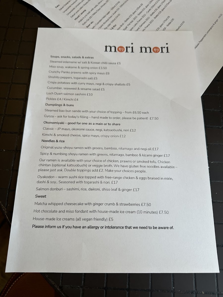 Mori Mori Photo Menu 2