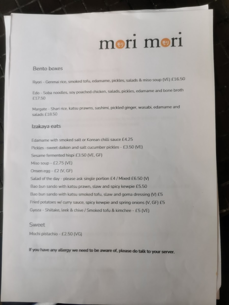 Mori Mori Photo Menu 4
