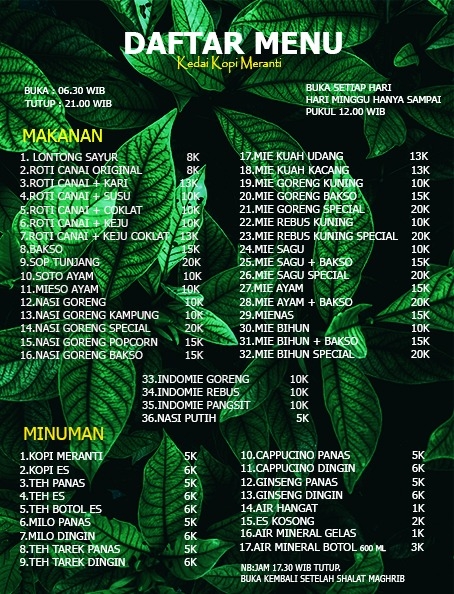 kedai kopi meranti Photo Menu 3