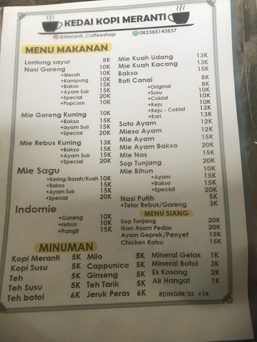 kedai kopi meranti Photo Menu 5