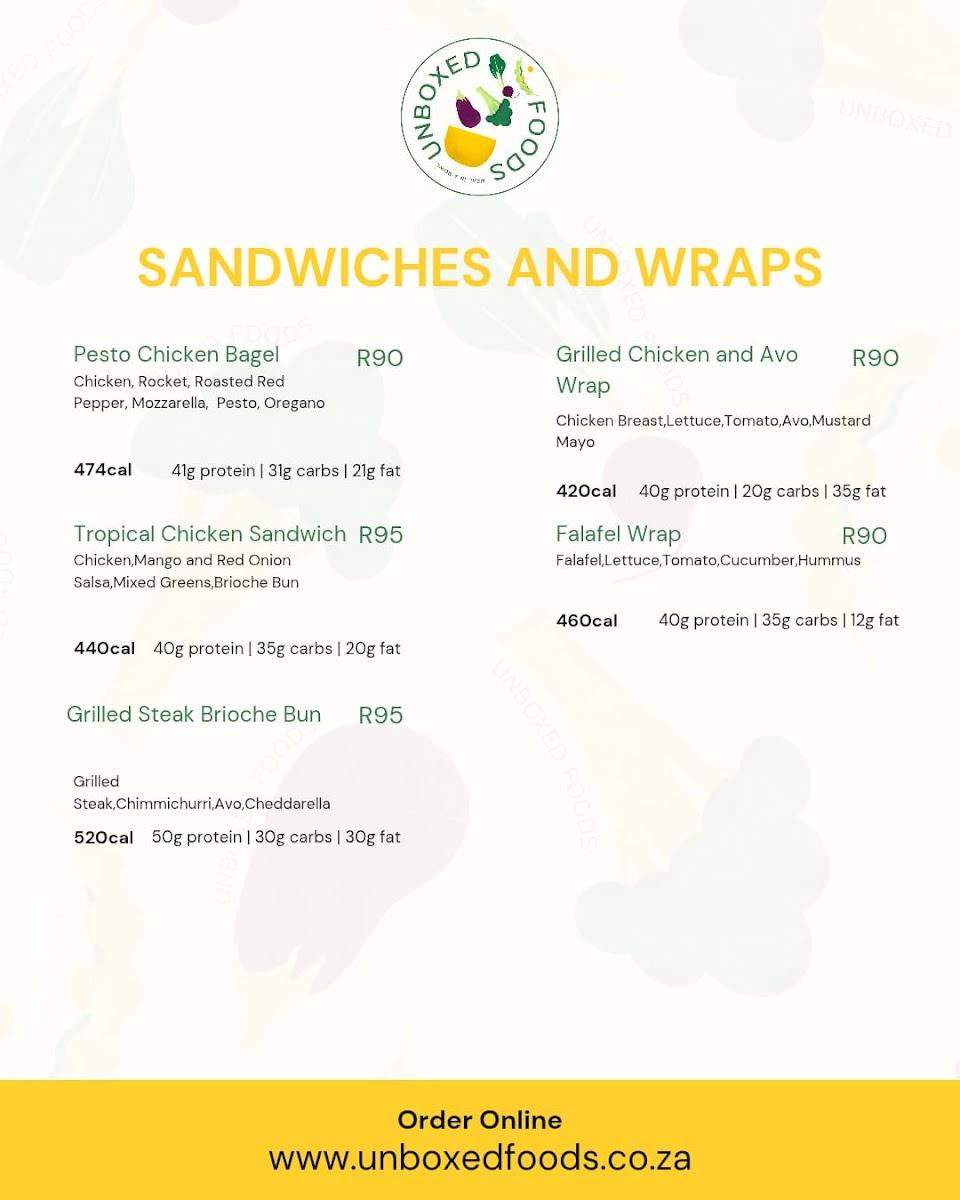 Unboxed Foods Photo Menu 2