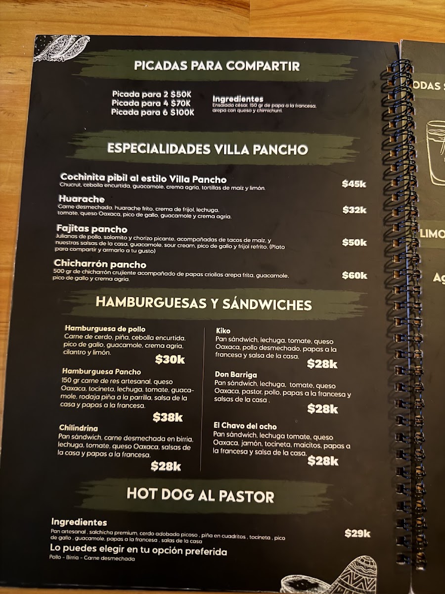 Restaurante la Villa de Pancho Photo Menu 5