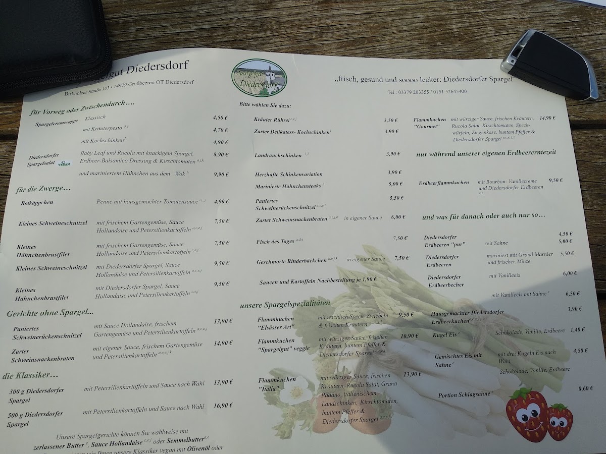 Spargelrestaurant Diedersdorf Photo Menu 3