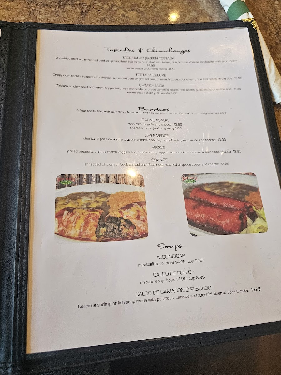 Rio Rico Mexican Grill Photo Menu 1