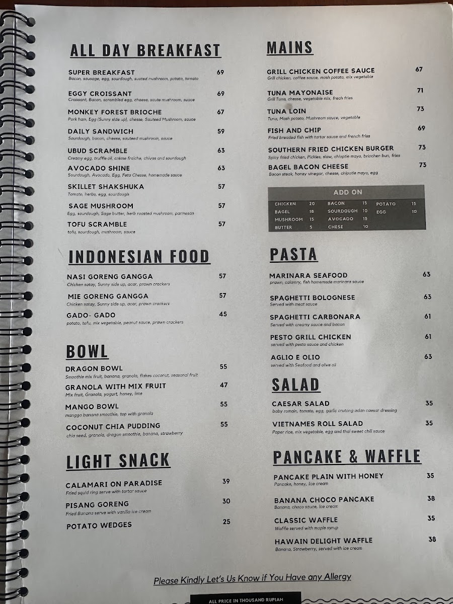 Gangga Coffee Ubud Photo Menu 4