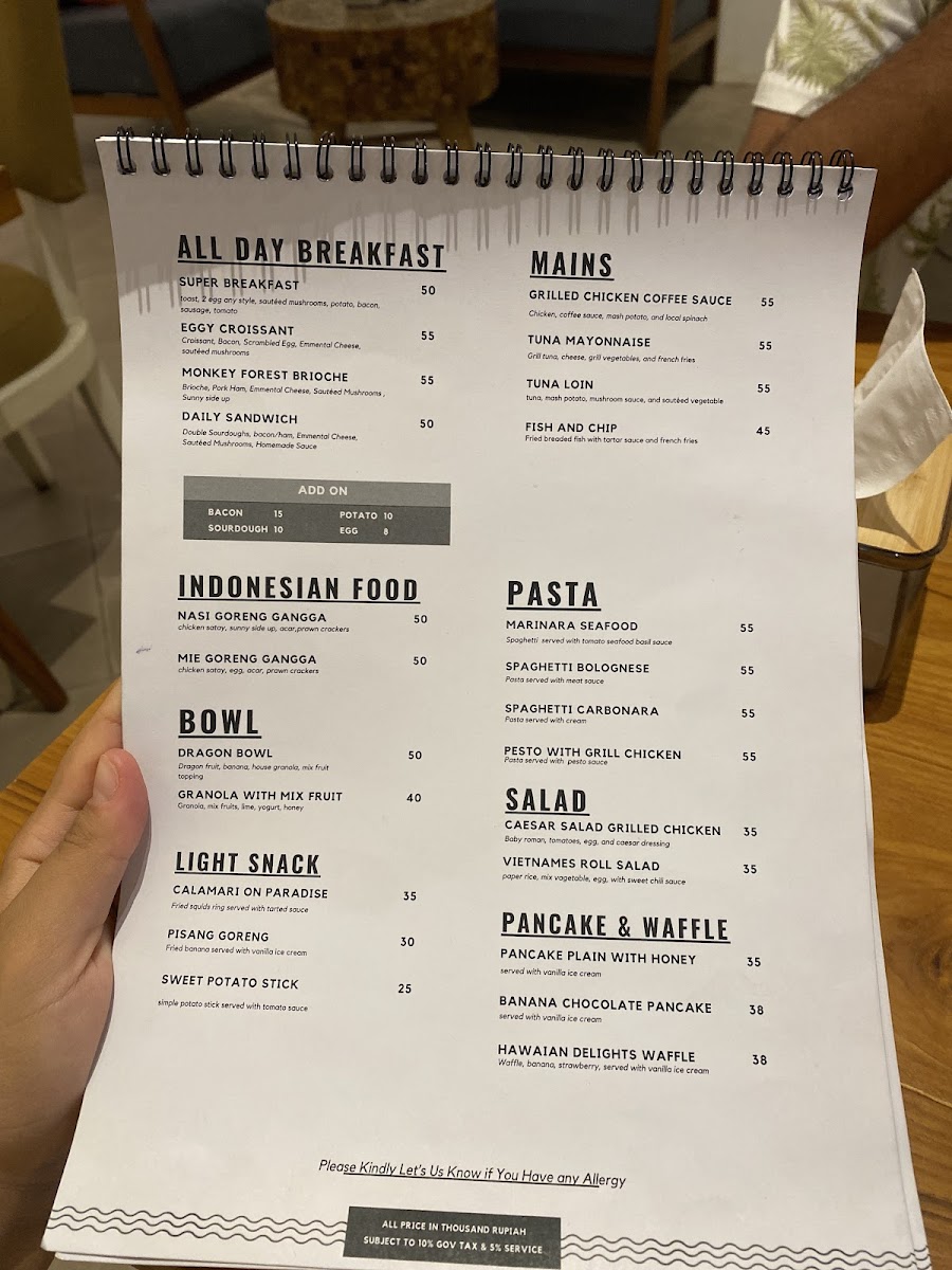 Gangga Coffee Ubud Photo Menu 8
