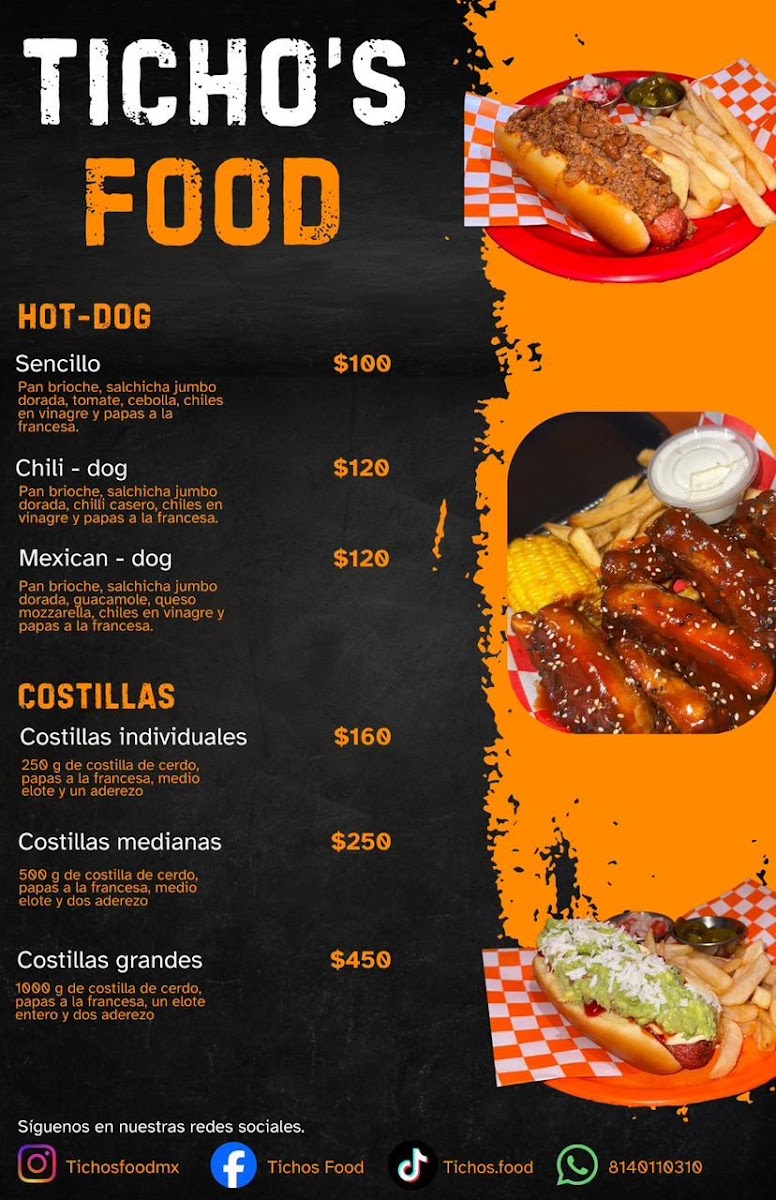 Ticho’s Food Photo Menu 1