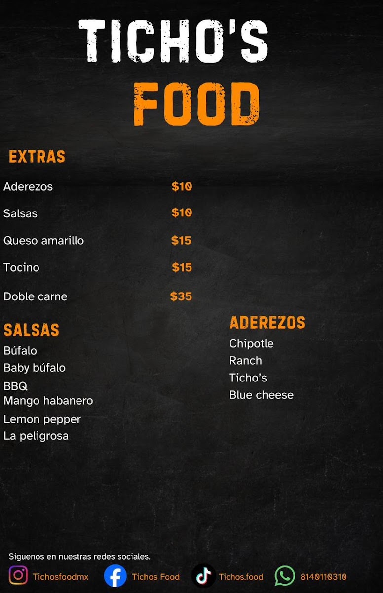 Ticho’s Food Photo Menu 4
