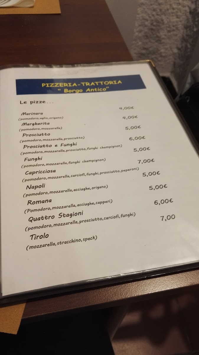 Trattoria Pizzeria Borgo Antico Photo Menu 7