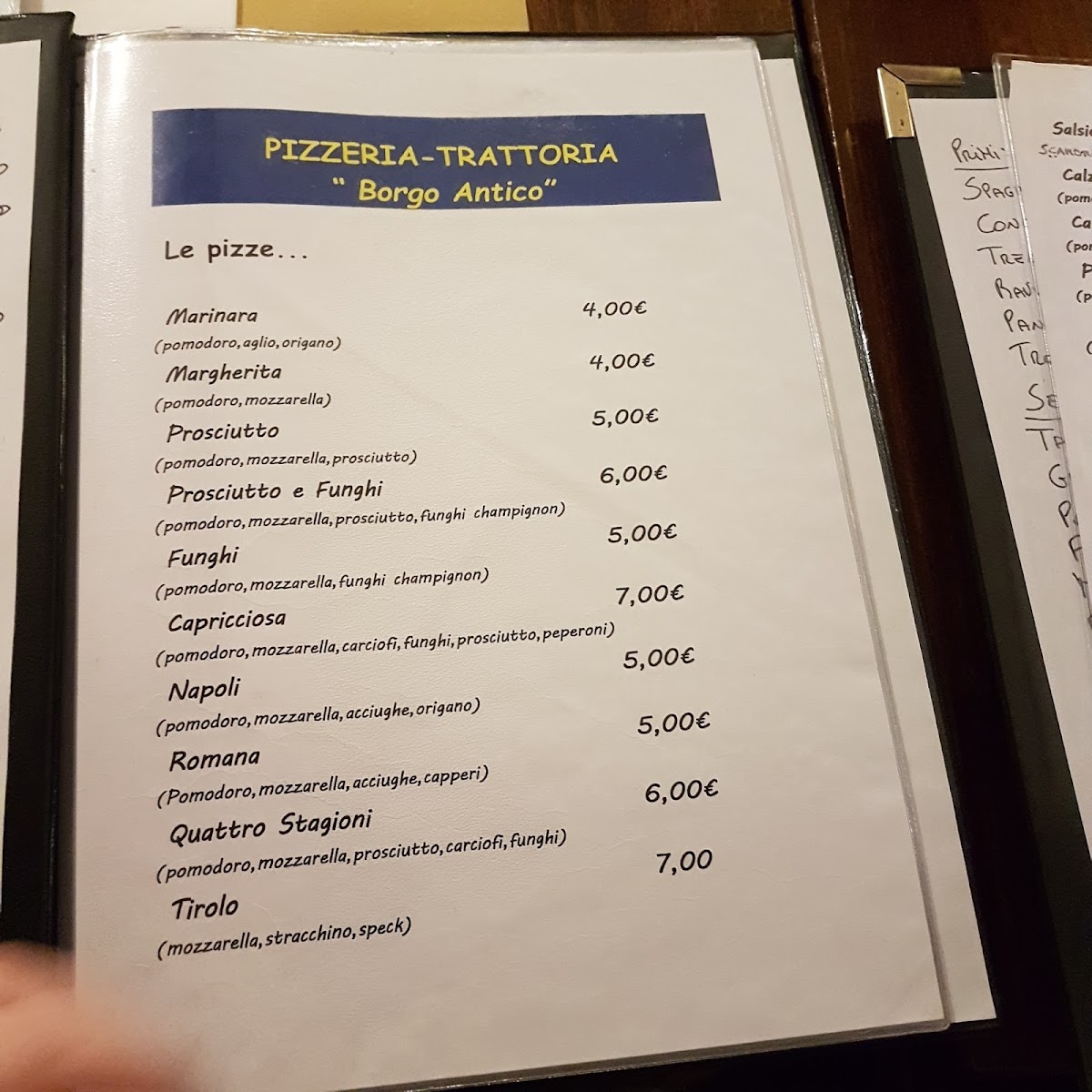 Trattoria Pizzeria Borgo Antico Photo Menu 8