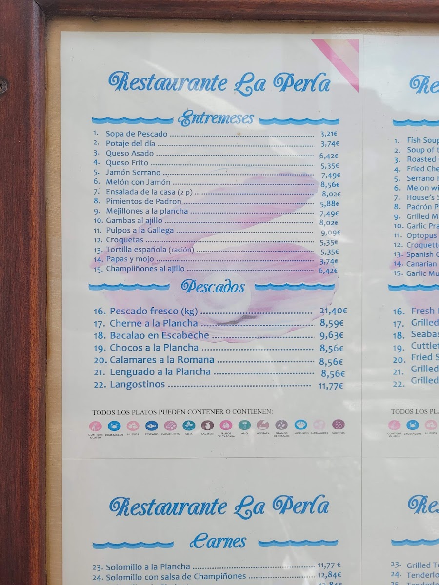 Restaurante La Perla Photo Menu 10