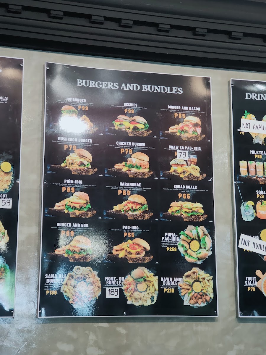 A-Delpha's Burger Photo Menu 2