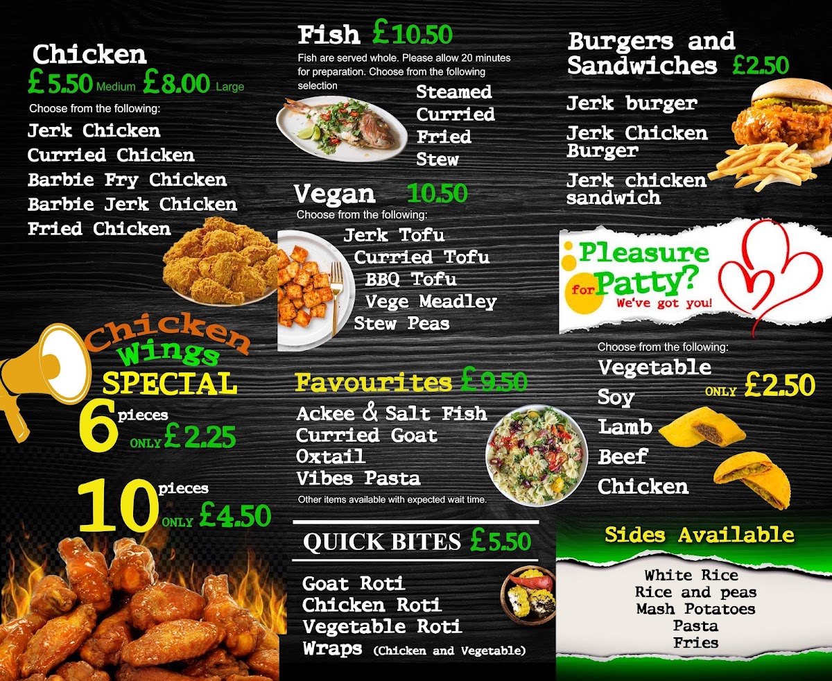 Jamaican Vibes Jerk Restaurant Photo Menu 1