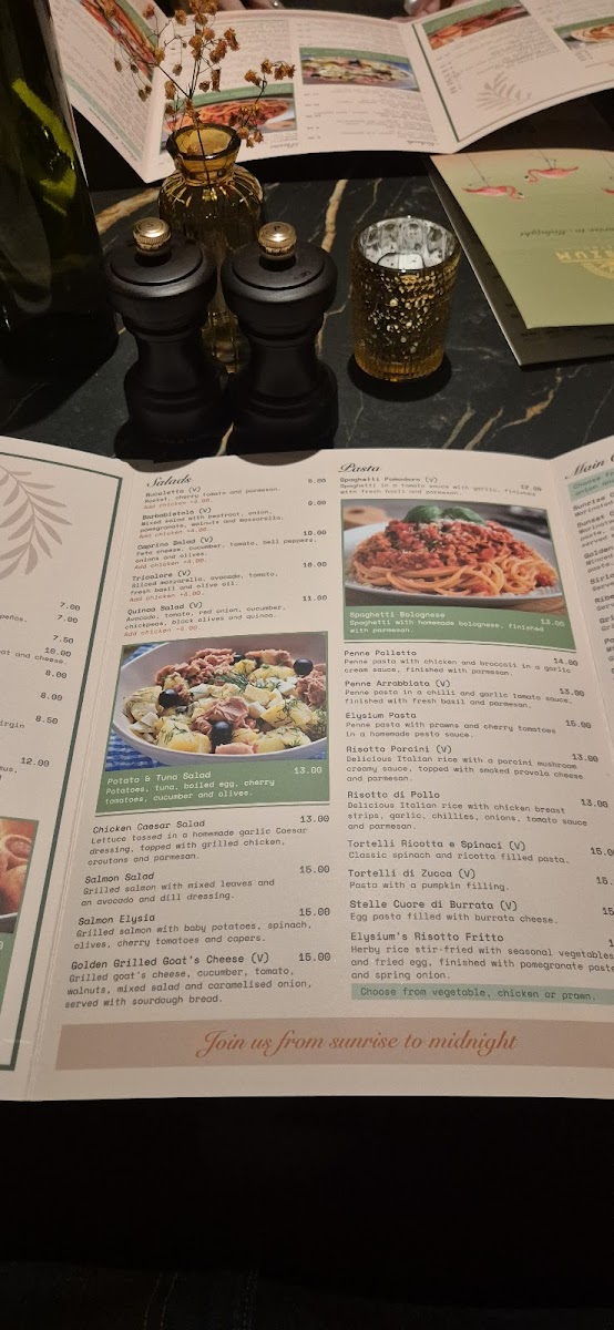 Elysium Bistro (St Albans) Photo Menu 2