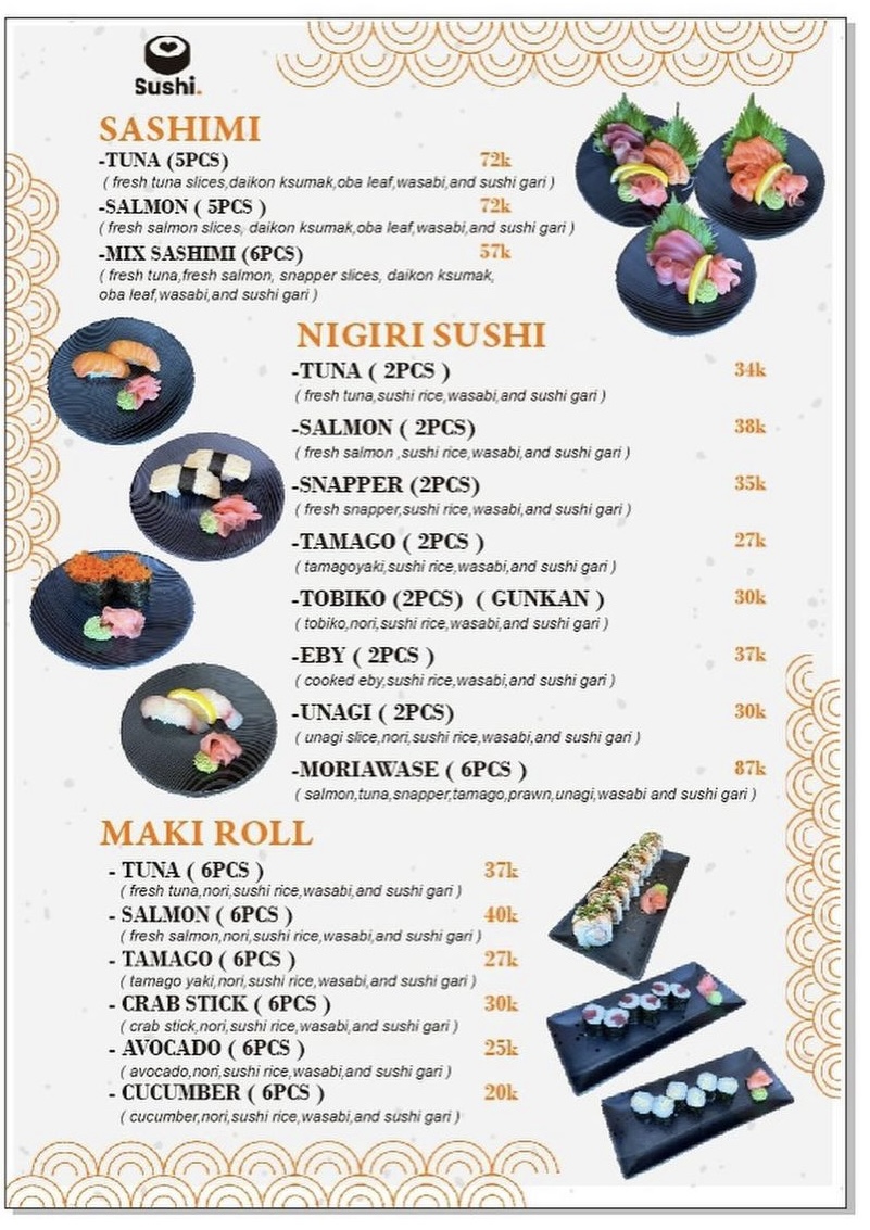 KAWASE SUSHI Photo Menu 2