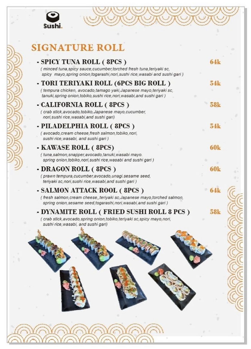 KAWASE SUSHI Photo Menu 3