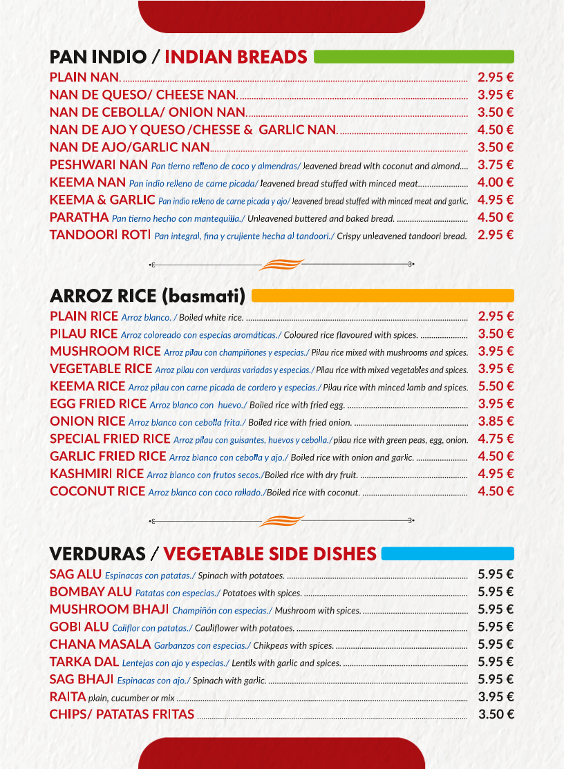 Masala Indian restaurante Photo Menu 1