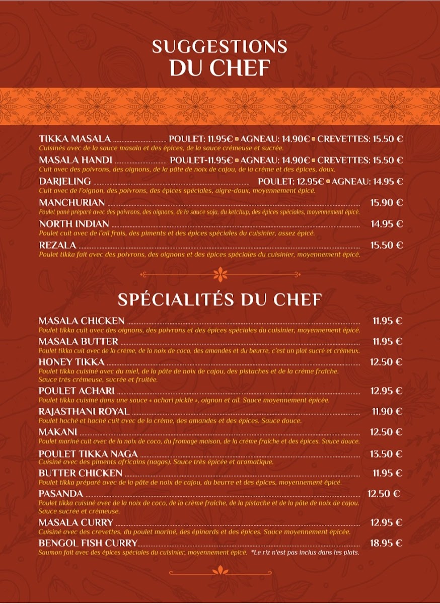Masala Indian restaurante Photo Menu 9