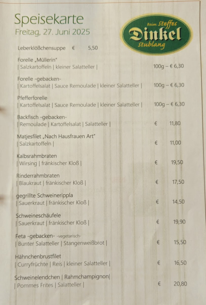 Gasthof Dinkel Photo Menu 4