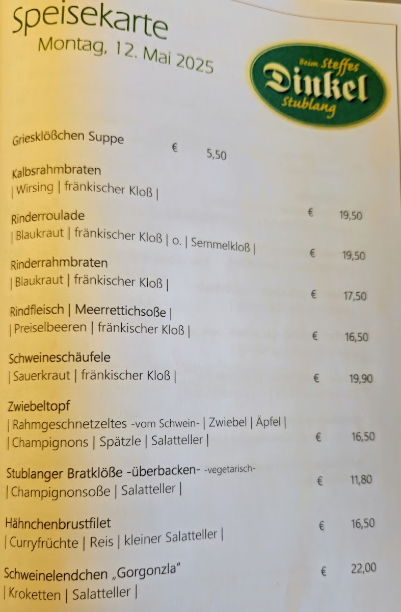 Gasthof Dinkel Photo Menu 7