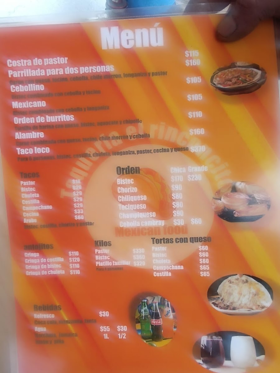 Taquería El Rinconsito Photo Menu 2