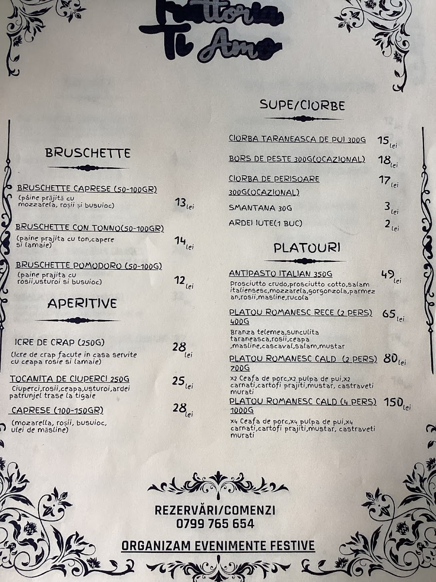 Trattoria Ti Amo Branesti Photo Menu 1
