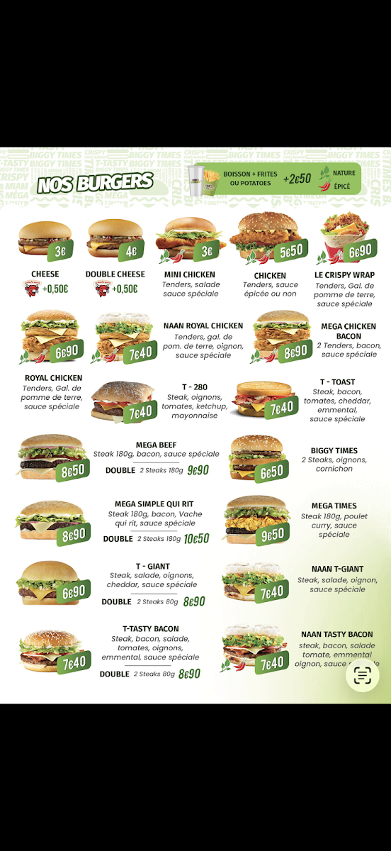 Times Burger Toulon Est (ST JEAN ) Photo Menu 1