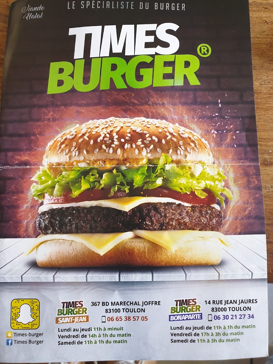 Times Burger Toulon Est (ST JEAN ) Photo Menu 10