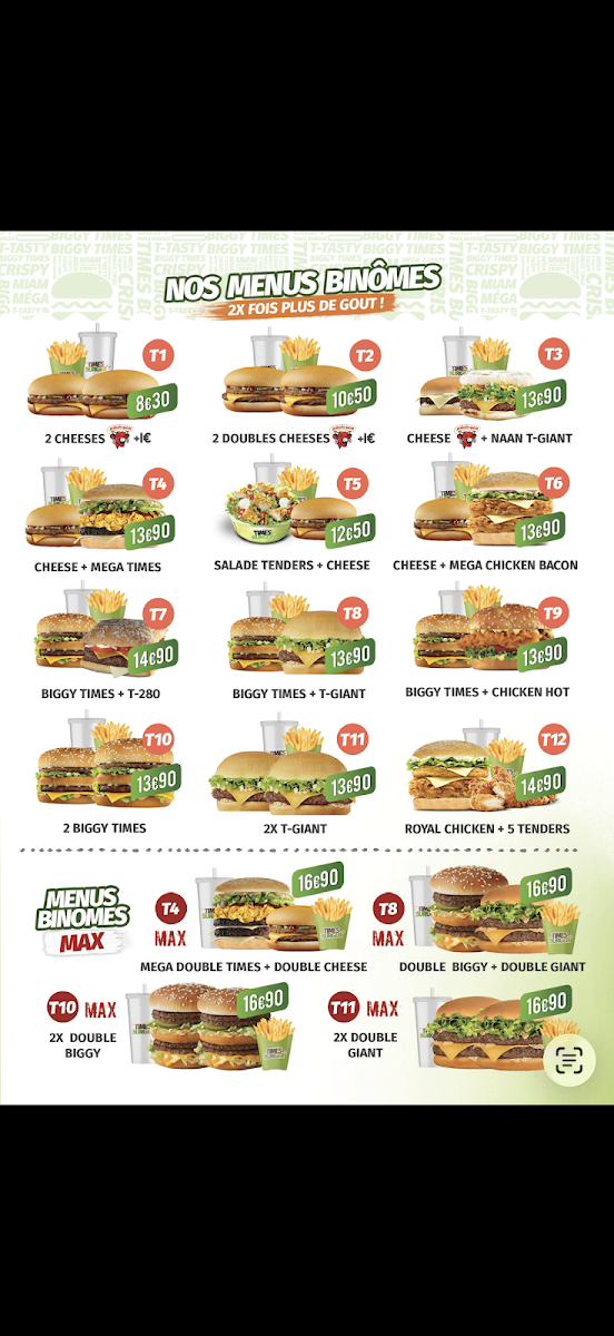 Times Burger Toulon Est (ST JEAN ) Photo Menu 3