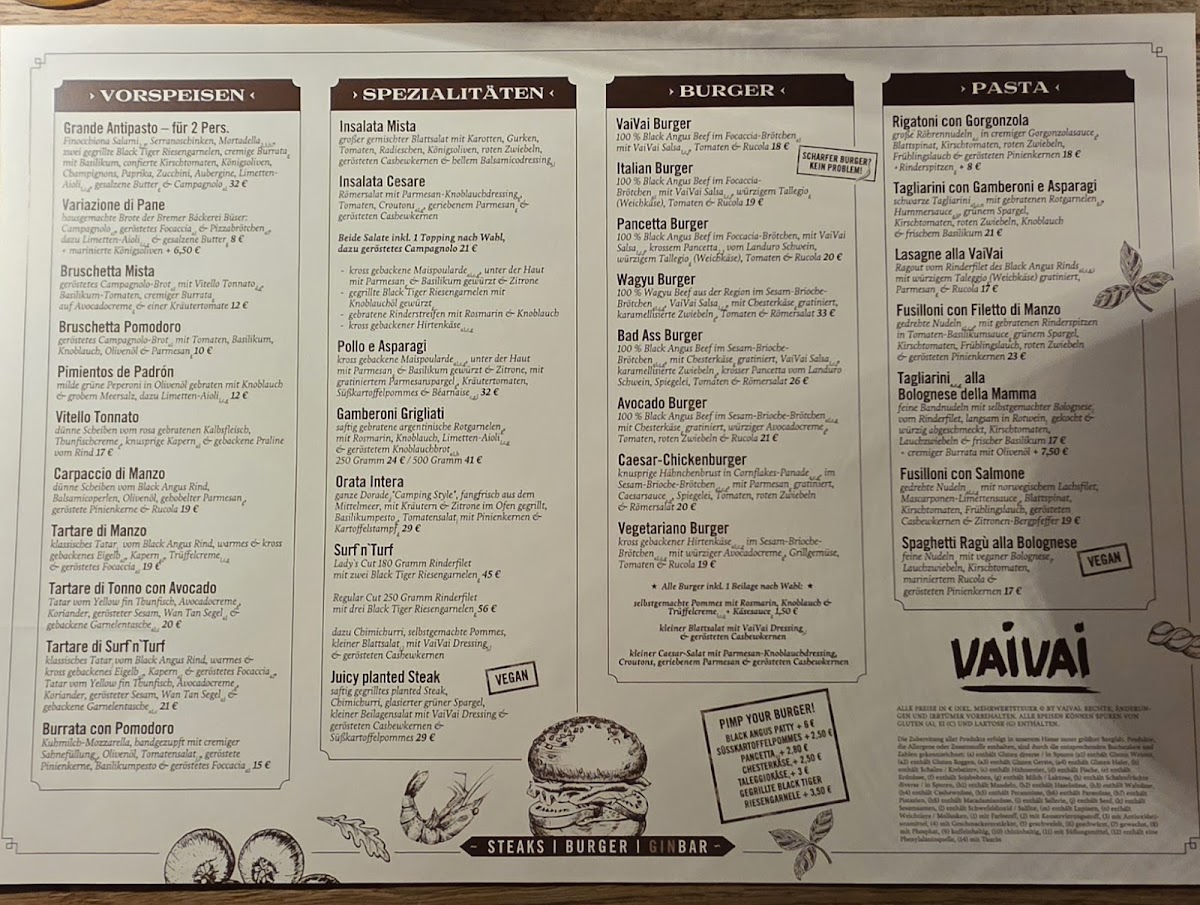 VAI VAI Bremen Photo Menu 1