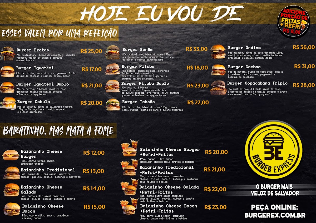 Burger Express Photo Menu 1
