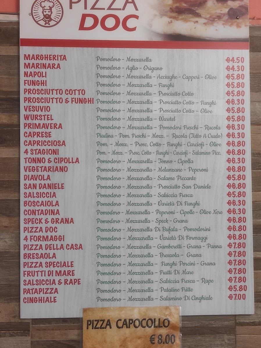 Pizza Doc Photo Menu 2