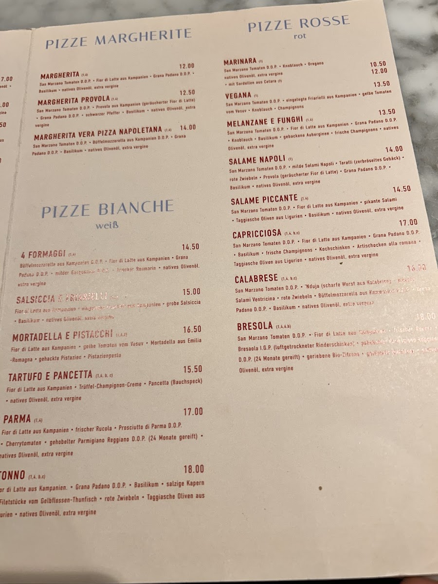 BESTIA Vera Pizza Napoletana Photo Menu 10