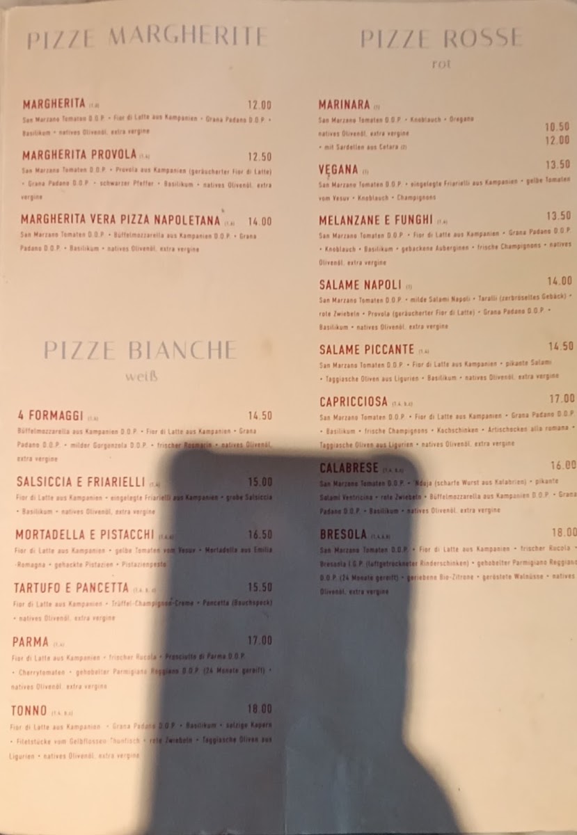 BESTIA Vera Pizza Napoletana Photo Menu 8