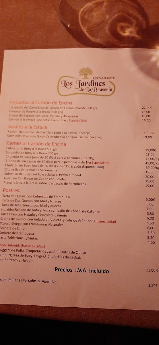 Restaurante Los Jardines de La Brasería Photo Menu 8