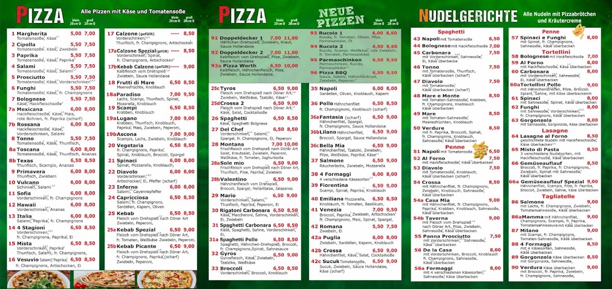 Pizzaria Venezia Werth Photo Menu 1