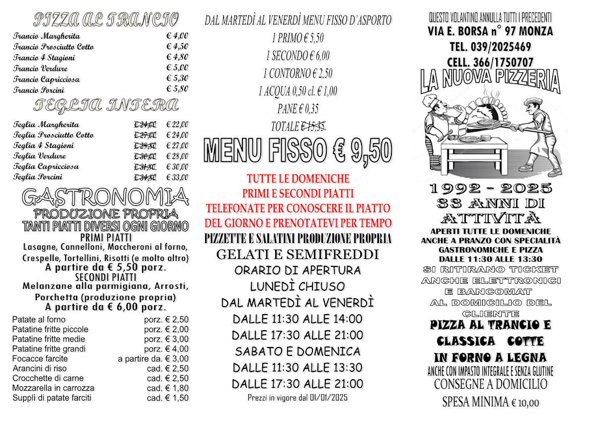 La Nuova Pizzeria Photo Menu 1