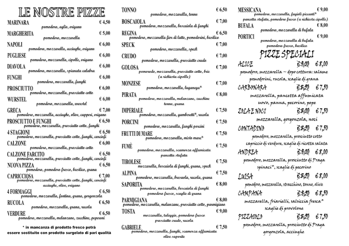 La Nuova Pizzeria Photo Menu 2