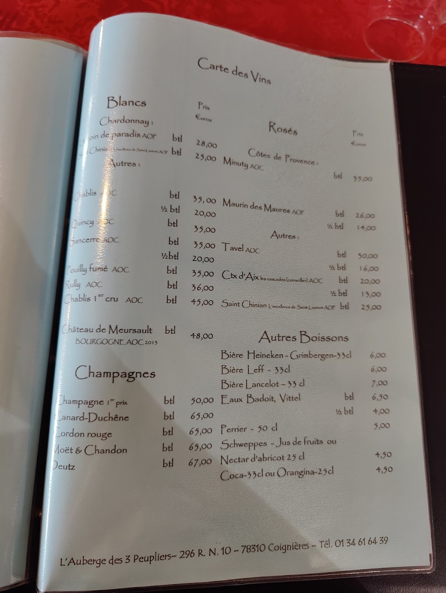 L'auberge Des 3 Peupliers Photo Menu 3