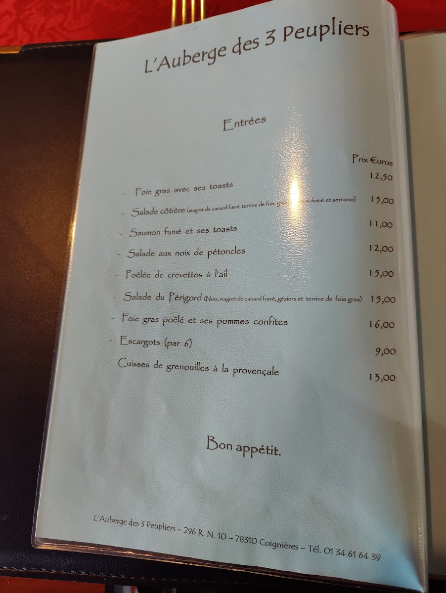 L'auberge Des 3 Peupliers Photo Menu 5