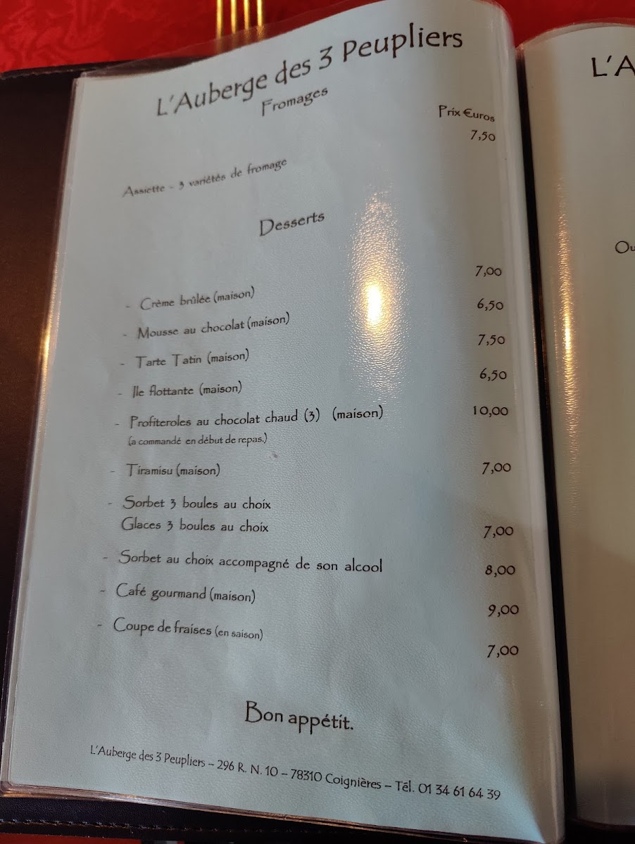 L'auberge Des 3 Peupliers Photo Menu 6