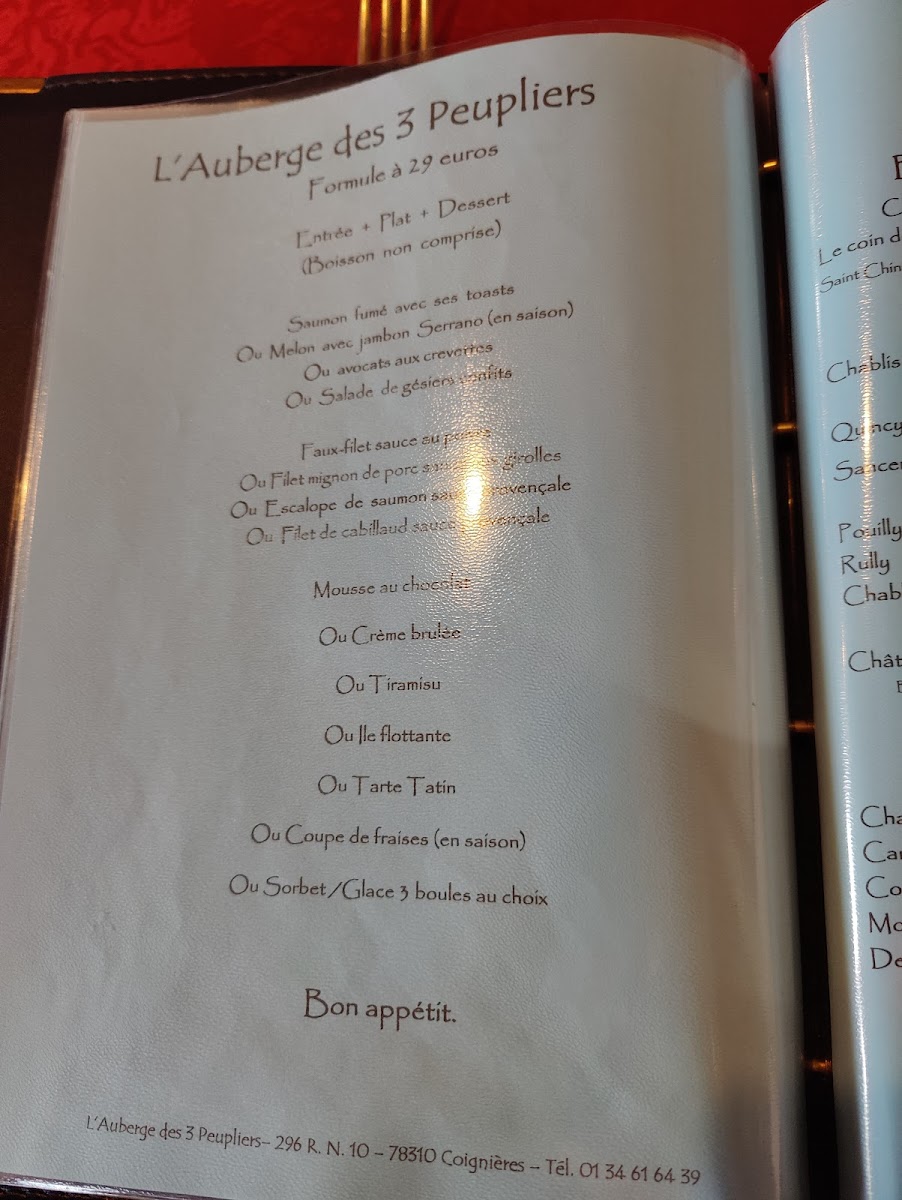 L'auberge Des 3 Peupliers Photo Menu 7