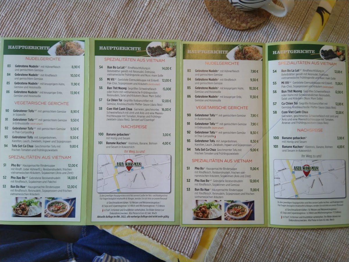 Asia Wok-Man Restaurant Photo Menu 1