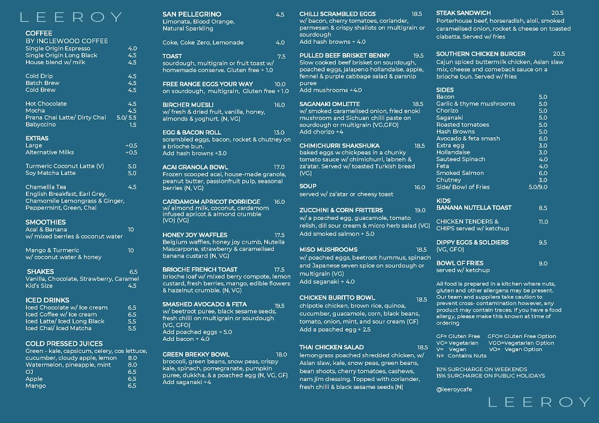Leeroy Photo Menu 1