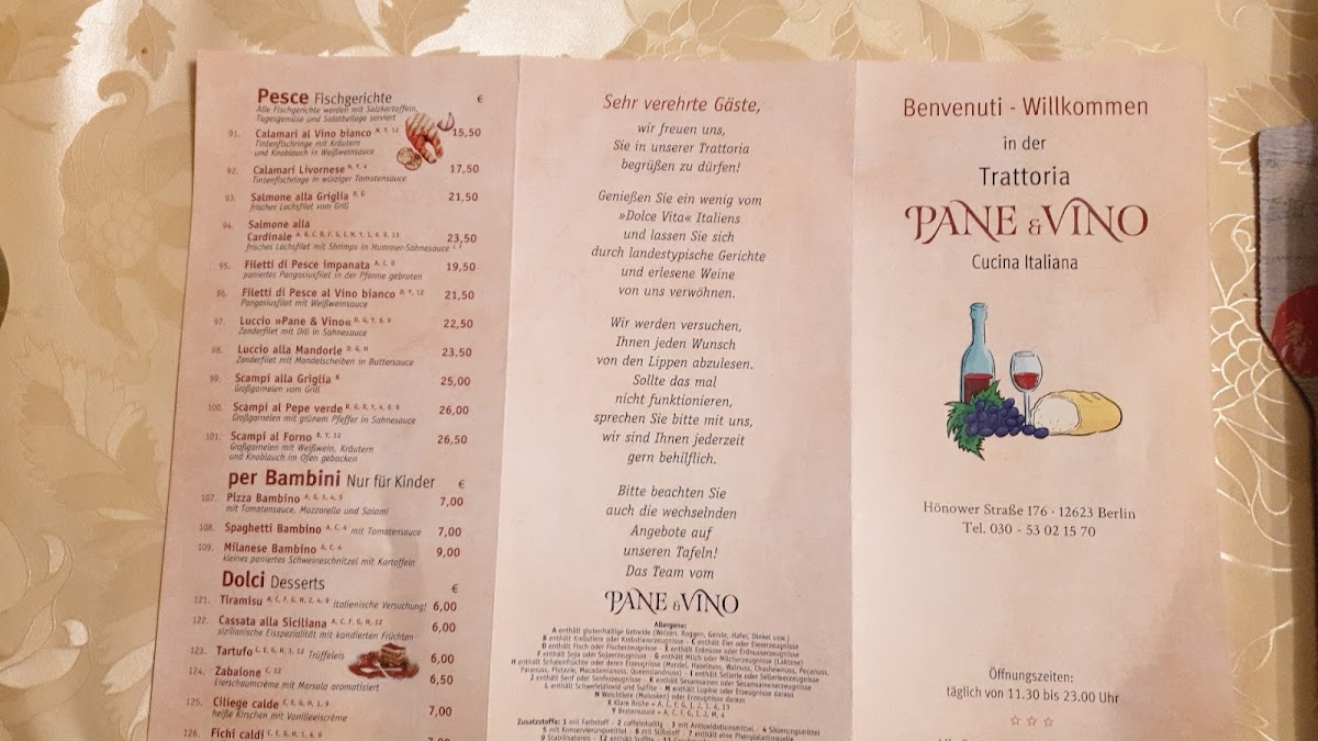 Trattoria Pane & Vino Photo Menu 6