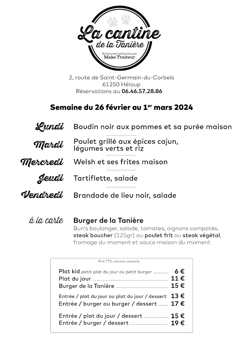 Bar associatif La Tanière Photo Menu 6