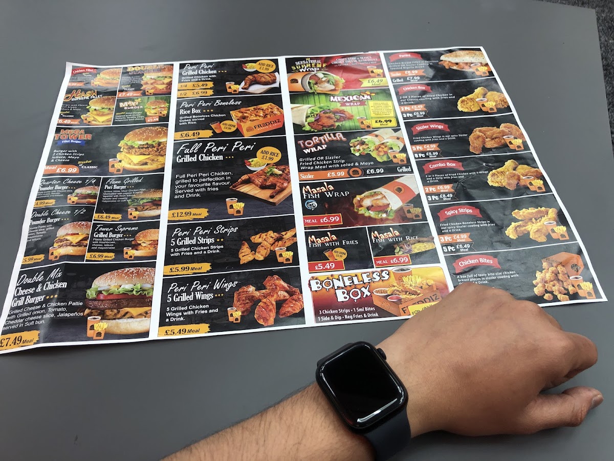 Freddiz Burger & Grill Photo Menu 2