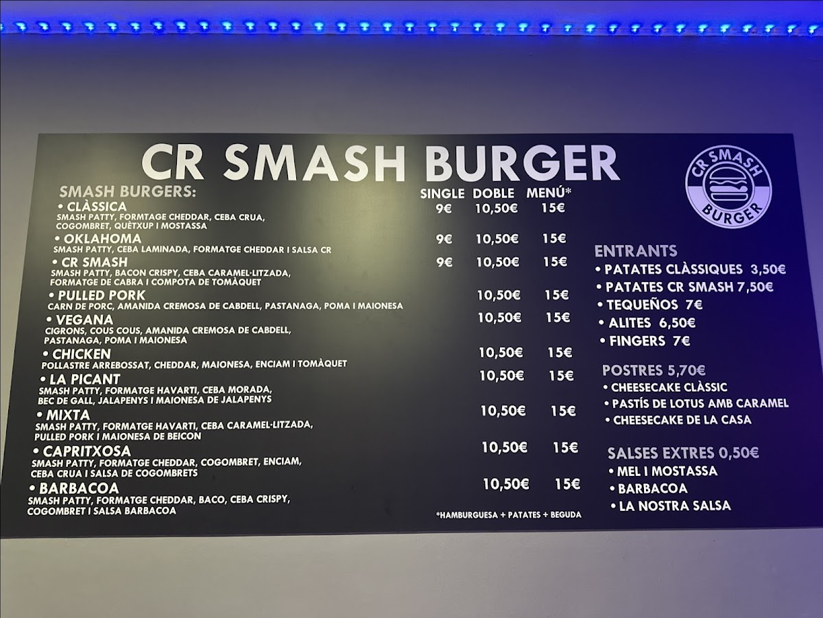 CR Smash Burger Photo Menu 1