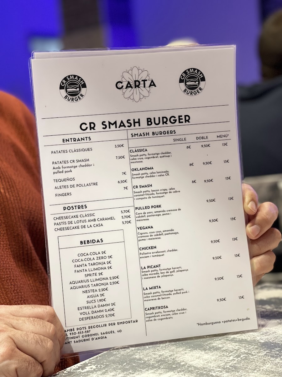 CR Smash Burger Photo Menu 2