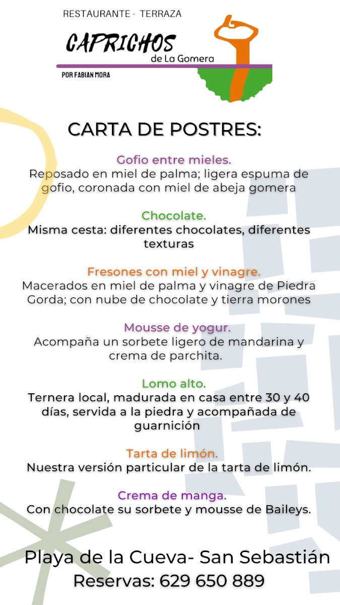 Caprichos De La Gomera Photo Menu 1